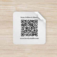 QR-code en aangepaste jouw tekst-stickers