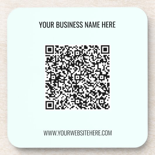 QR-code en aangepaste professionele tekst op maat Bier Onderzetter (Voorkant)