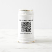 QR-code en aangepaste professionele tekst op maat Bierpul (Center)