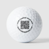 QR-code en aangepaste professionele tekst op maat Golfballen (Voorkant)