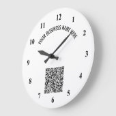 QR-code en aangepaste professionele tekst op maat Grote Klok (Hoek)
