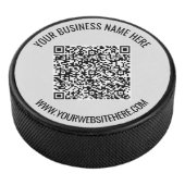 QR-code en aangepaste professionele tekst op maat Hockey Puck (3/4)