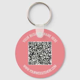 QR-code en aangepaste professionele tekst op maat Sleutelhanger