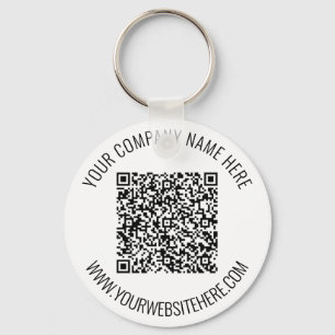 QR-code en aangepaste professionele tekst op maat Sleutelhanger
