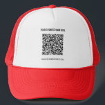 QR-code en aangepaste professionele tekst op maat Trucker Pet<br><div class="desc">QR-code en aangepaste tekst Professionele gepersonaliseerde Business Name Website Promotional Company Supplies / Gift - Voeg uw QR-code toe - Afbeelding of Logo / Naam - Bedrijf / Website of E-mail of Telefoon - Contactgegevens / Adres - Resize en beweeg of verwijder/voeg Elementen toe - Afbeelding / Tekst met aanpassingsgereedschap....</div>