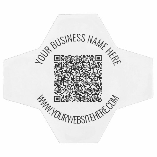 QR-code en aangepaste professionele tekst op maat Voetbal (Enkel)