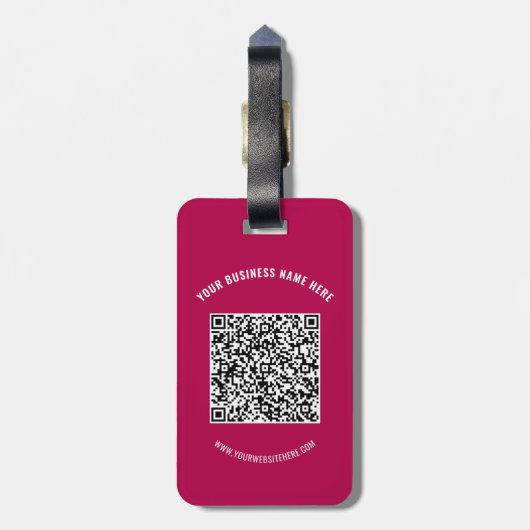 QR Code en Aangepaste Tekst Bagagelabel - Kies Kle (Achterkant verticaal)