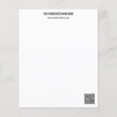 QR-code en aangepaste tekst briefpapier (Voorkant)