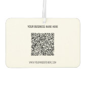 QR-code en aangepaste tekst Business Air Freshener Luchtverfrisser (Achterkant)