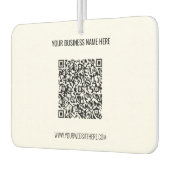 QR-code en aangepaste tekst Business Air Freshener Luchtverfrisser (Links)