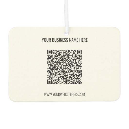 QR-code en aangepaste tekst Business Air Freshener Luchtverfrisser (Voorkant)