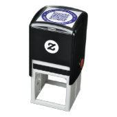 QR-code en aangepaste tekst Business Round Stamp Zelfinktende Stempel (Product)