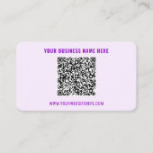 QR Code en Aangepaste Tekst en Kleuren Visitekaart Visitekaartje (Voorkant)