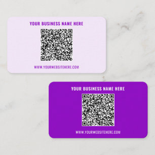 QR Code en Aangepaste Tekst en Kleuren Visitekaart Visitekaartje