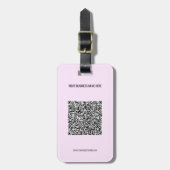 QR-code en aangepaste tekst gepersonaliseerd Bagag Bagagelabel (Voorkant verticaal)
