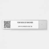 QR-Code en Aangepaste Tekst Gepersonaliseerd Deurt Deurbordje (Voorkant)