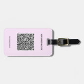 QR-code en aangepaste tekst Gepersonaliseerde baga Bagagelabel (Voorkant horizontaal)