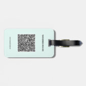 QR-code en aangepaste tekst Gepersonaliseerde baga Bagagelabel (Achterkant horizontaal)