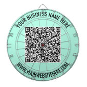 QR Code en Aangepaste Tekst Gepersonaliseerde Dart Dartbord (Voorkant)