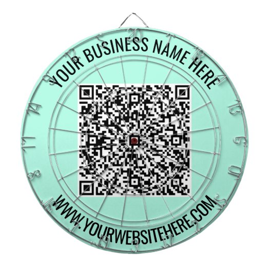 QR Code en Aangepaste Tekst Gepersonaliseerde Dart Dartbord (Voorkant)