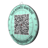 QR Code en Aangepaste Tekst Gepersonaliseerde Dart Dartbord (Voorkant Rechts)