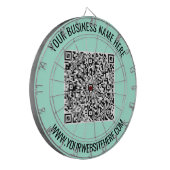 QR Code en Aangepaste Tekst Gepersonaliseerde Dart Dartbord (Voorkant Links)