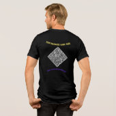 QR-code en aangepaste tekst hebben uw bedrijf gepe Tri-Blend Shirt (Achterkant volledig)