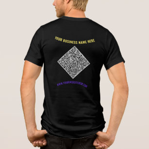 QR-code en aangepaste tekst hebben uw bedrijf gepe Tri-Blend Shirt