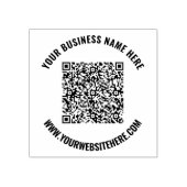 QR-code en aangepaste tekst op maat Rubberstempel (Afrduk)
