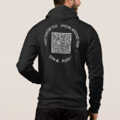 QR-code en aangepaste tekst op uw promotionele hoo Hoodie (Achterkant)