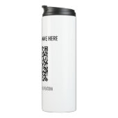 QR-code en aangepaste tekst Professional Modern Thermosbeker (Geroteerd rechts)