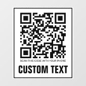 QR-code en aangepaste tekst scannen deze code Raamsticker (Vel)