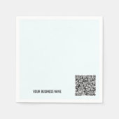 QR Code en Aangepaste tekst servetten - Kies kleur (Voorkant)
