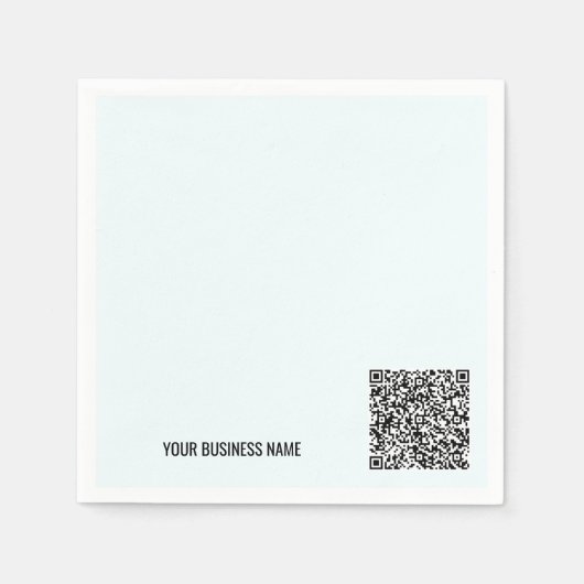 QR Code en Aangepaste tekst servetten - Kies kleur (Voorkant)
