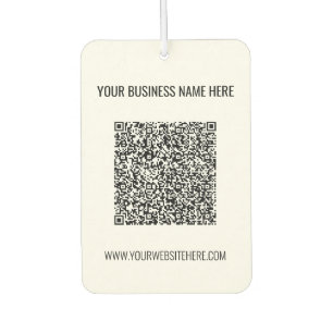 QR-code en aangepaste tekst sjabloon voor auto geu Luchtverfrisser