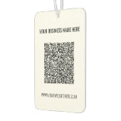 QR-code en aangepaste tekst sjabloon voor auto geu Luchtverfrisser (Links)