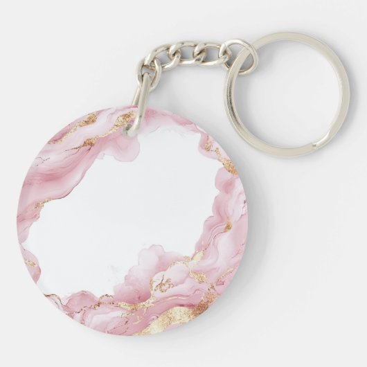 QR-code en aangepaste tekst Sleutelhanger (Achterkant)