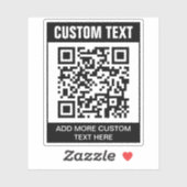 QR-code en aangepaste tekst-Sticker Sticker (Vel)