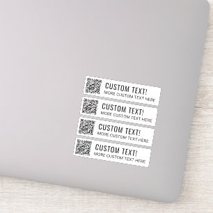 QR-code en aangepaste tekst-Sticker Sticker