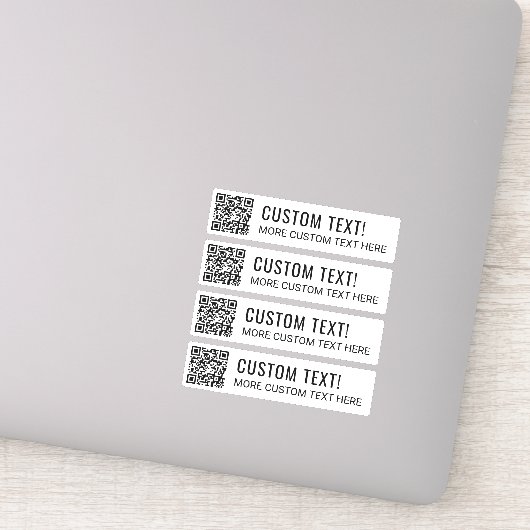 QR-code en aangepaste tekst-Sticker Sticker (Detail)