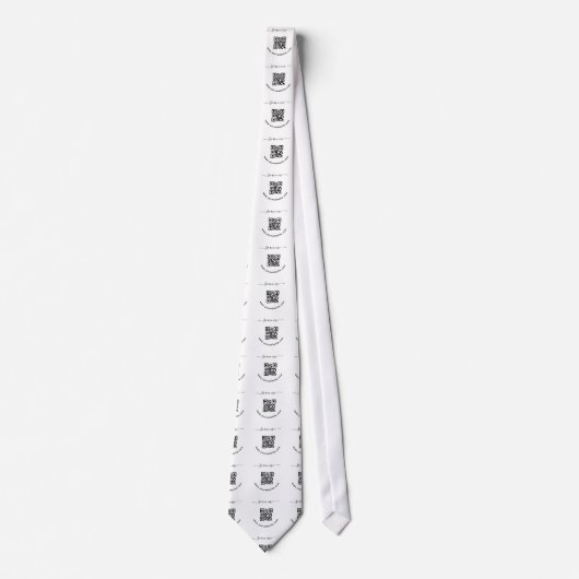 QR-code en aangepaste tekst Stropdas (Voorkant)