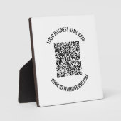 QR Code en Aangepaste Tekst Uw Bedrijfsplaat Fotoplaat (Voorkant)