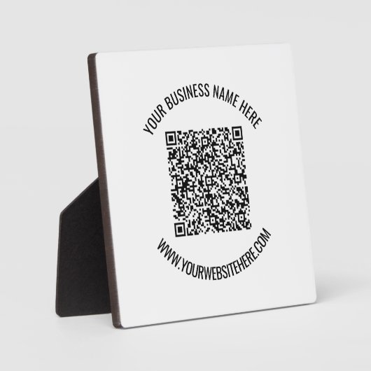 QR Code en Aangepaste Tekst Uw Bedrijfsplaat Fotoplaat (Voorkant)