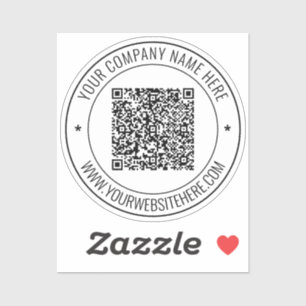 QR-code en aangepaste tekst Uw gepersonaliseerde S Sticker