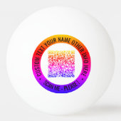 QR Code en Aangepaste Tekst Uw Ping Pong Ball (Voorkant)
