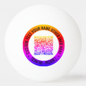 QR Code en Aangepaste Tekst Uw Ping Pong Ball (Achterkant)