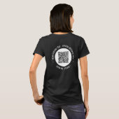 QR Code en Aangepaste Tekst Uw T-Shirt Kies Kleure (Achterkant volledig)