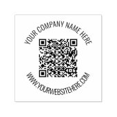 QR Code en Aangepaste Tekst Zelfinkting Stamp Zelfinktende Stempel (Design)