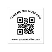 QR-code en aangepaste tekstronde-Sticker Rubberstempel (Afrduk)