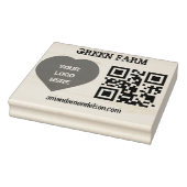 Qr code en bedrijf logo rubberstempel (Stempel)